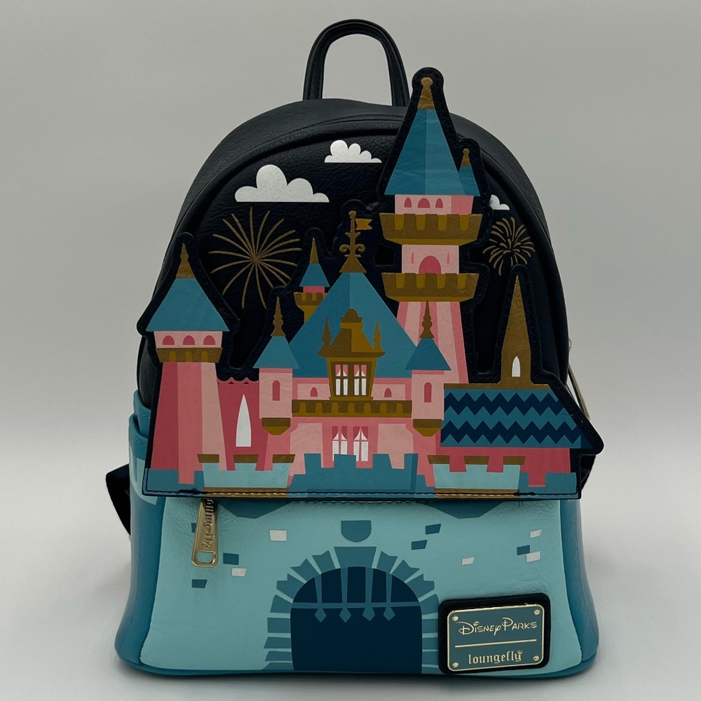 RARE Loungefly Disneyland Sleeping Beauty Castle Mini Backpack